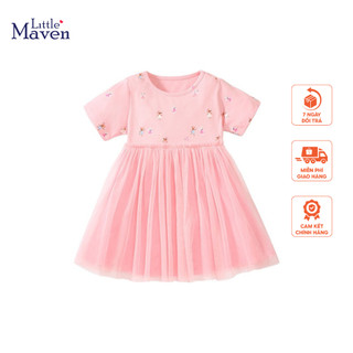 Váy cotton ren Little Maven hồng chuột múa ba lê thời trang trẻ em từ 2-7 tuổi LMS1865