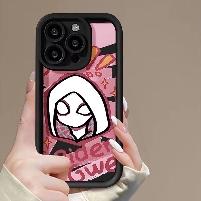 Ốp lưng iphone camera viền cao man girl gwen 6/6s/6plus/7/8/plus/x/xs/11/12/13/14/15/pro/max/plus/promax - Awifi D4-11