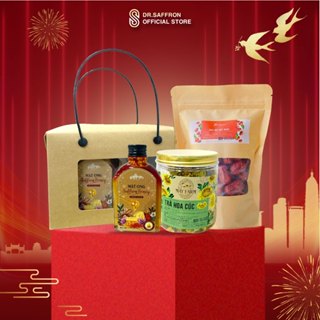 Set quà 20/10 tặng người thân có Saffron ngâm mật ong, trà cúc táo đỏ thương hiệu Saffron Việt Nam