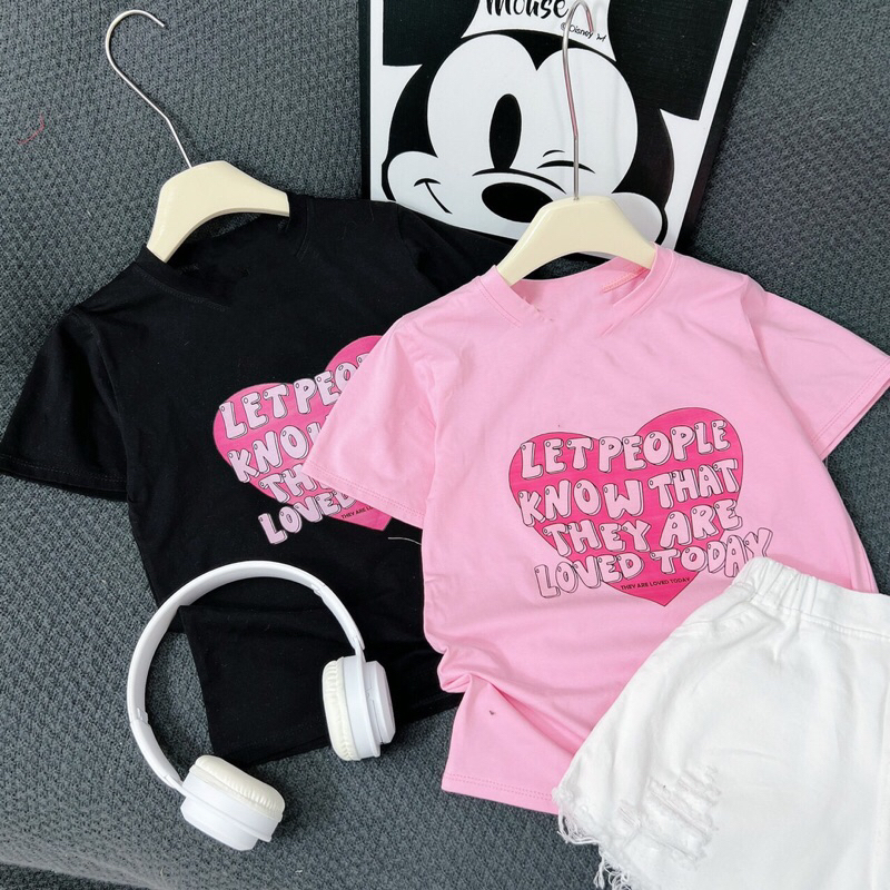 Bộ đùi kaki áo thun trái tim đi chơi cho bé gái  8-40kg, set áo thun ngắn tay quần đùi cho bé gái siêu Đẹp