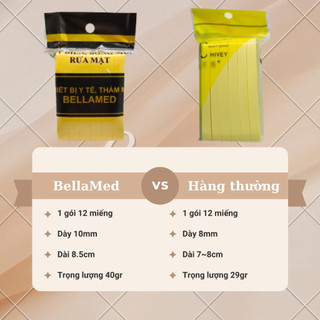 Bọt biển rửa mặt, bông mút rửa mặt BellaMed ( 20 gói / 1 cây )