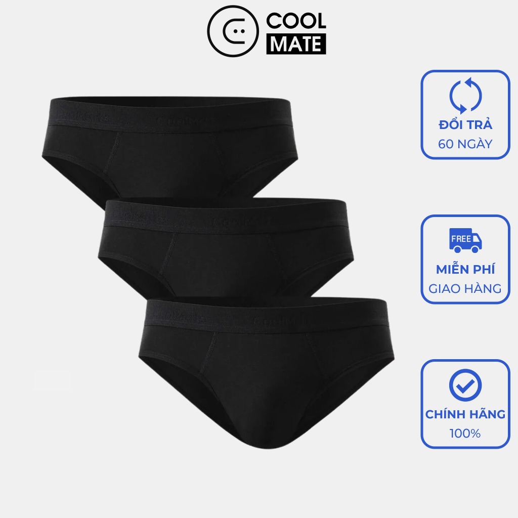 Combo 3 quần lót nam Brief Modal V2 không gây vết hằn thoải mái khi mặc - Thương hiệu Coolmate