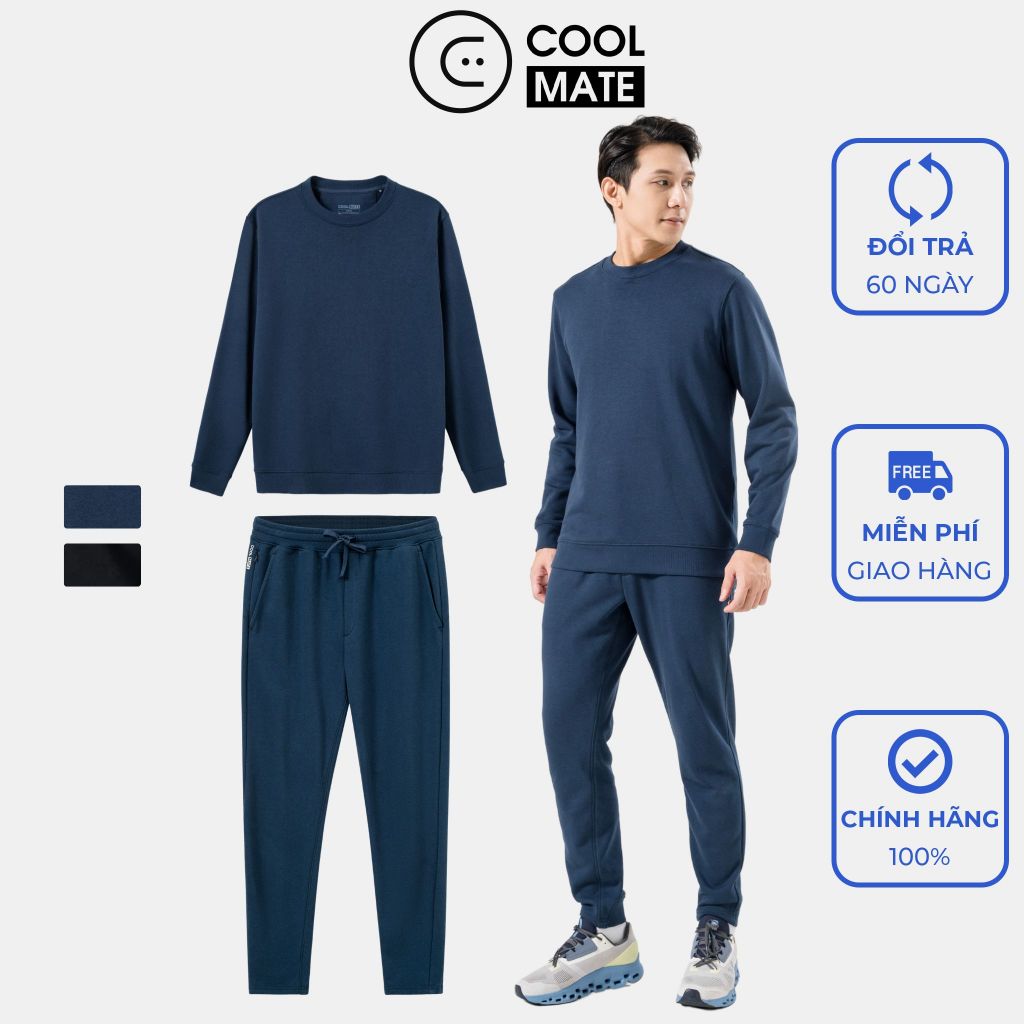 Set đồ bộ nỉ nam siêu dày dặn thoải mái vận động - Thương hiệu Coolmate