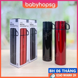 Bình giữ nhiệt lock&lock mocha dung tích 750ml có nắp dùng làm cốc uống lhc1438 màu đỏ, màu đen - babyhopsg