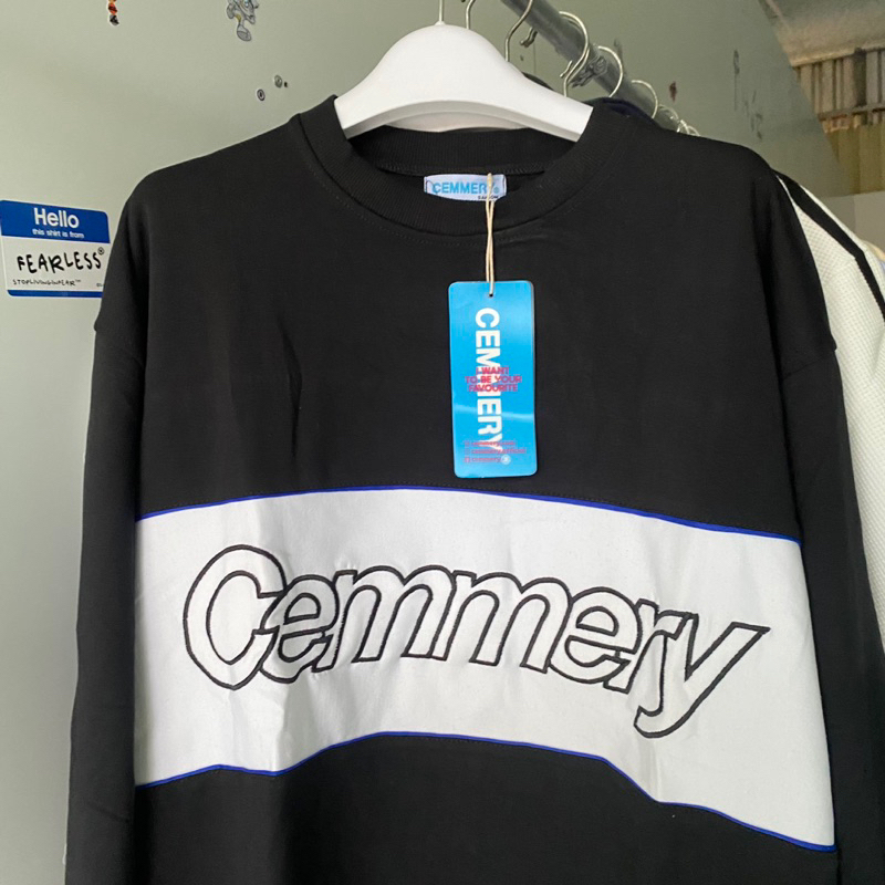 Áo Sweatet Cemmery Nỉ Da Cá Đen Size L