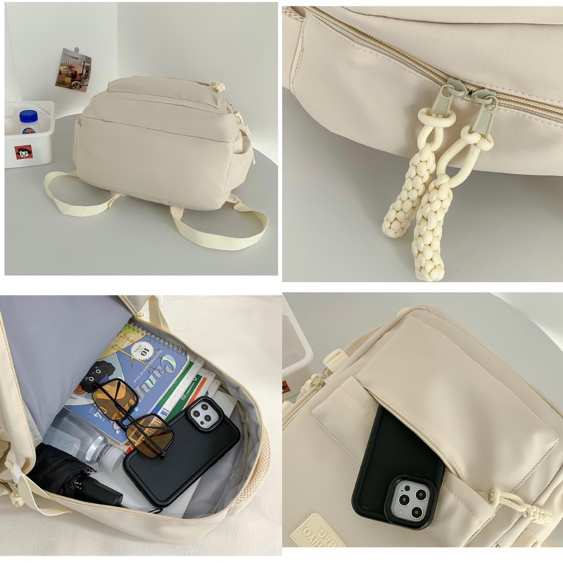 Balo Đi Học Nữ Phong Cách Đơn Giản Đựng Vừa Laptop 15,7 Inch M063