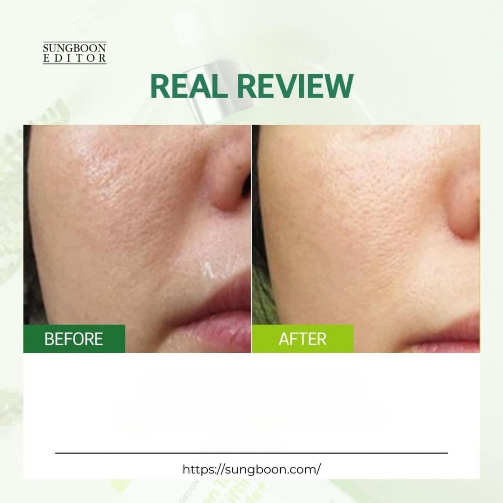 Serum Tinh Chất Cà Chua Xanh Sungboon Editor Green Tomato Pore Lifting Ampoule 30ml & Toner Pads Sungboon 180ml - DUXBO