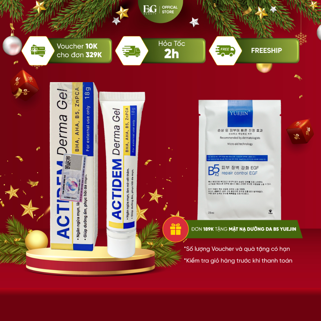 Gel giảm mụn dưỡng ẩm ACTIDEM Derma Gel 18gr