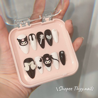 Nailbox thiết kế gắn charm Kuromi hoạt hình dễ thương Thyy.nail