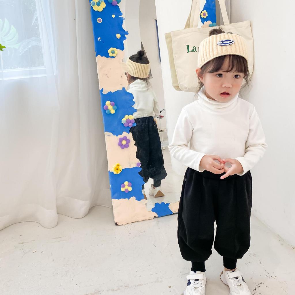 Áo Giữ Nhiệt Cho Bé Trai, Bé Gái Basic Chất Liệu Bozip Lót Lông Trơn Cổ Cao 5 Phân - BabyBoo - PiBo - GN5PBL