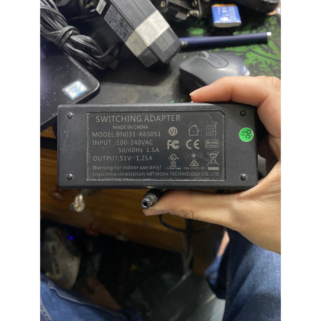 🌟 CŨ ZIN 🌟 Switchinh Adapter BỘ nguồn sạc điện 51V 1.25A chính hãng BN031-A65051