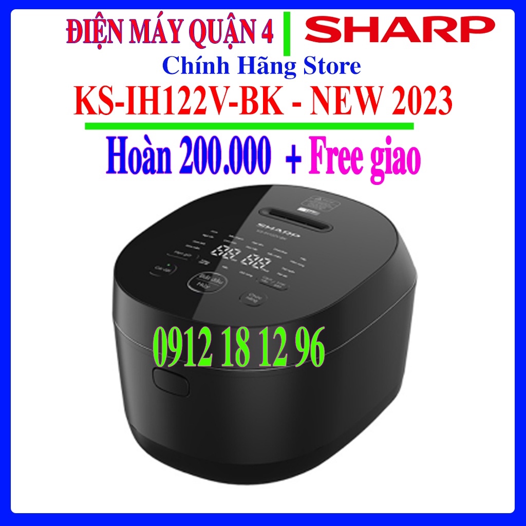 Nồi cơm điện cao tần Sharp 1.2 lít KS-IH122V-BK | IH122V - Hàng chính hãng