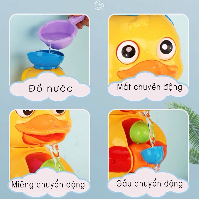 Đồ Chơi Vịt Bánh Xe Nước - Đồ Chơi Nhà Tắm Vui Nhộn Cho Bé LAHAKIDS