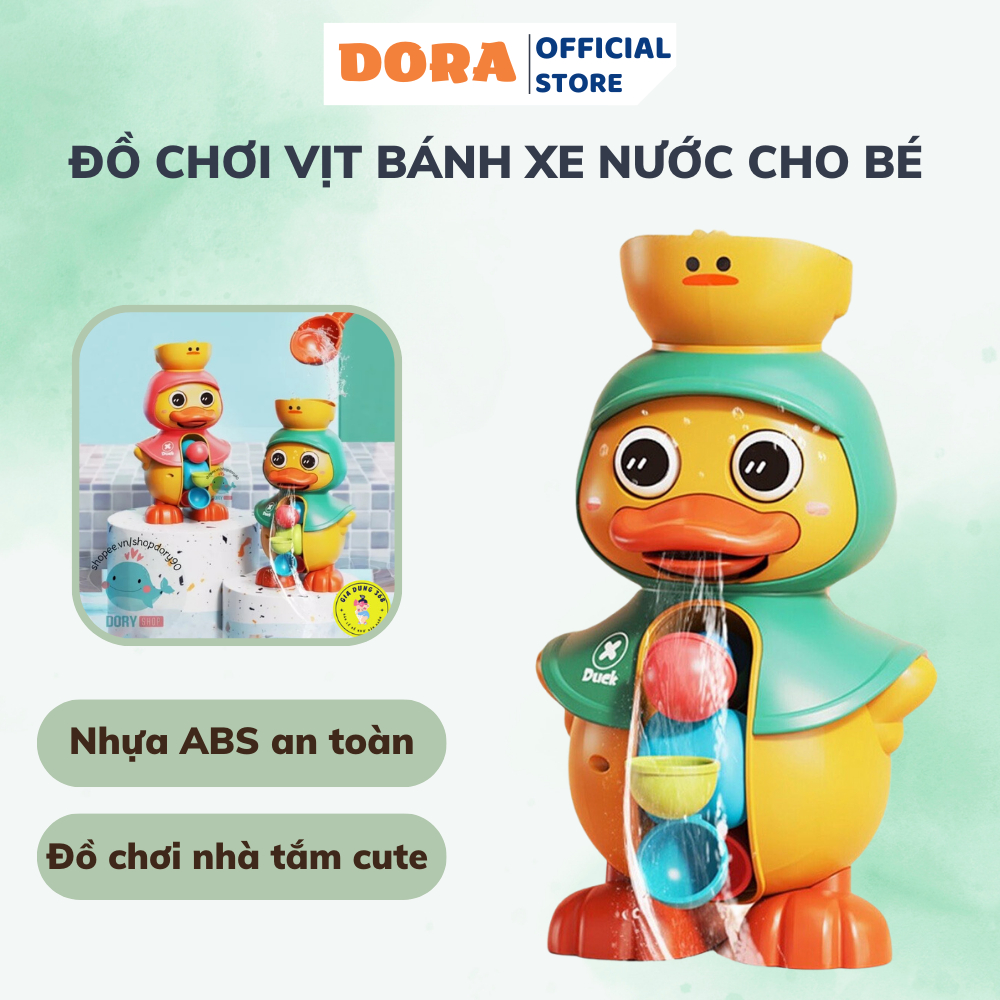 Đồ Chơi Vịt Bánh Xe Nước - Đồ Chơi Nhà Tắm Vui Nhộn Cho Bé LAHAKIDS