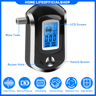 Máy kiểm tra nồng độ cồn hơi thở mini - máy kiểm tra nồng độ cồn at6000 màn hình lcd kỹ thuật số cảnh sát