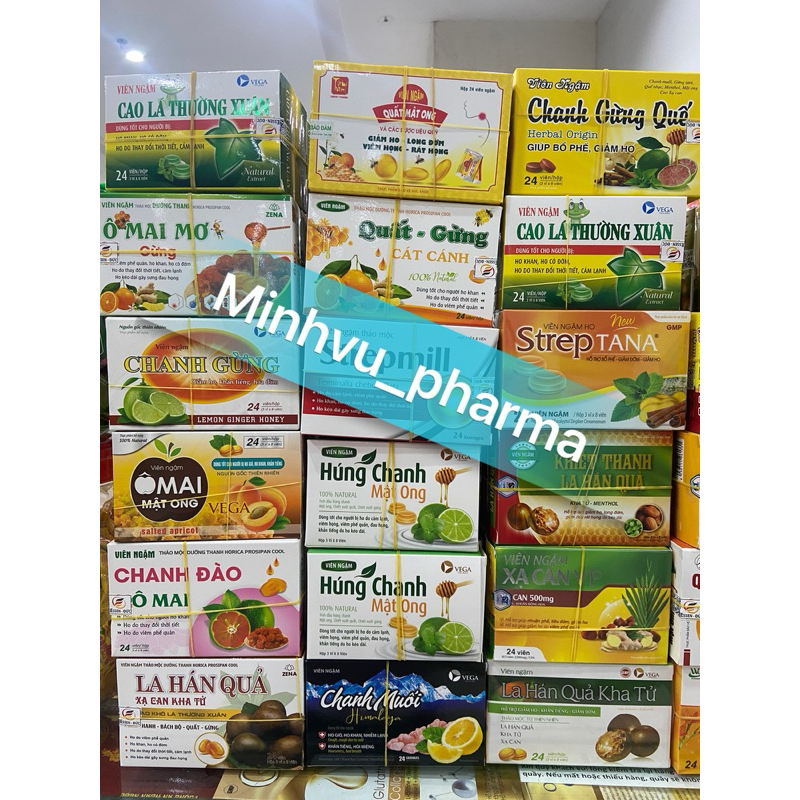 Viên ngậm giảm Ho Chanh đào - Quất - Mật Ong - 100% tự nhiên