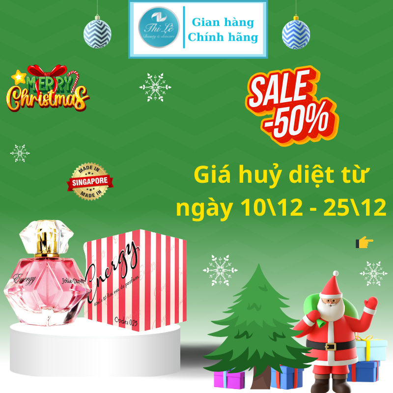 Nước hoa nữ chính hãng thơm lâu,hương ngọt ngào,quyến rũ - Singapore Energy - Jolie Dion 60ml