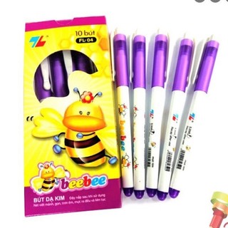 1 cây bút lông kim/ dạ kim tím thiên long 0 0.3mmbeebee fl04