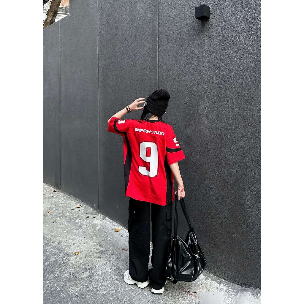 Áo Thun Phối Thể Thao Simpson Local Brand Streetwear Form Oversize - TS10