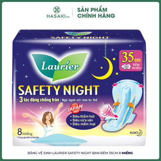 Băng Vệ Sinh Laurier Safety Night Ban Đêm 35cm Safety Night 35cm 8 Miếng Hasaki Sản Phẩm Chính Hãng