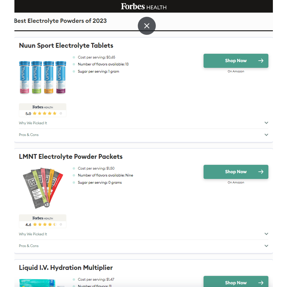 Bột điện giải không đường LMNT Zero-Sugar Electrolytes : Hộp 30 gói