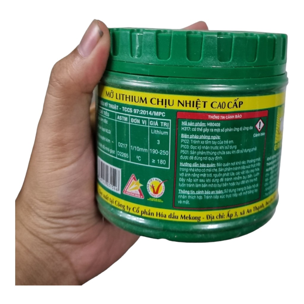 Mỡ Bò LITOL 3 400G -  bôi trơn các loại bạc đạn, trục xoay, ổ trượt, các vòng bi, bạc đạn xe máy, phụ tùng thiết bị