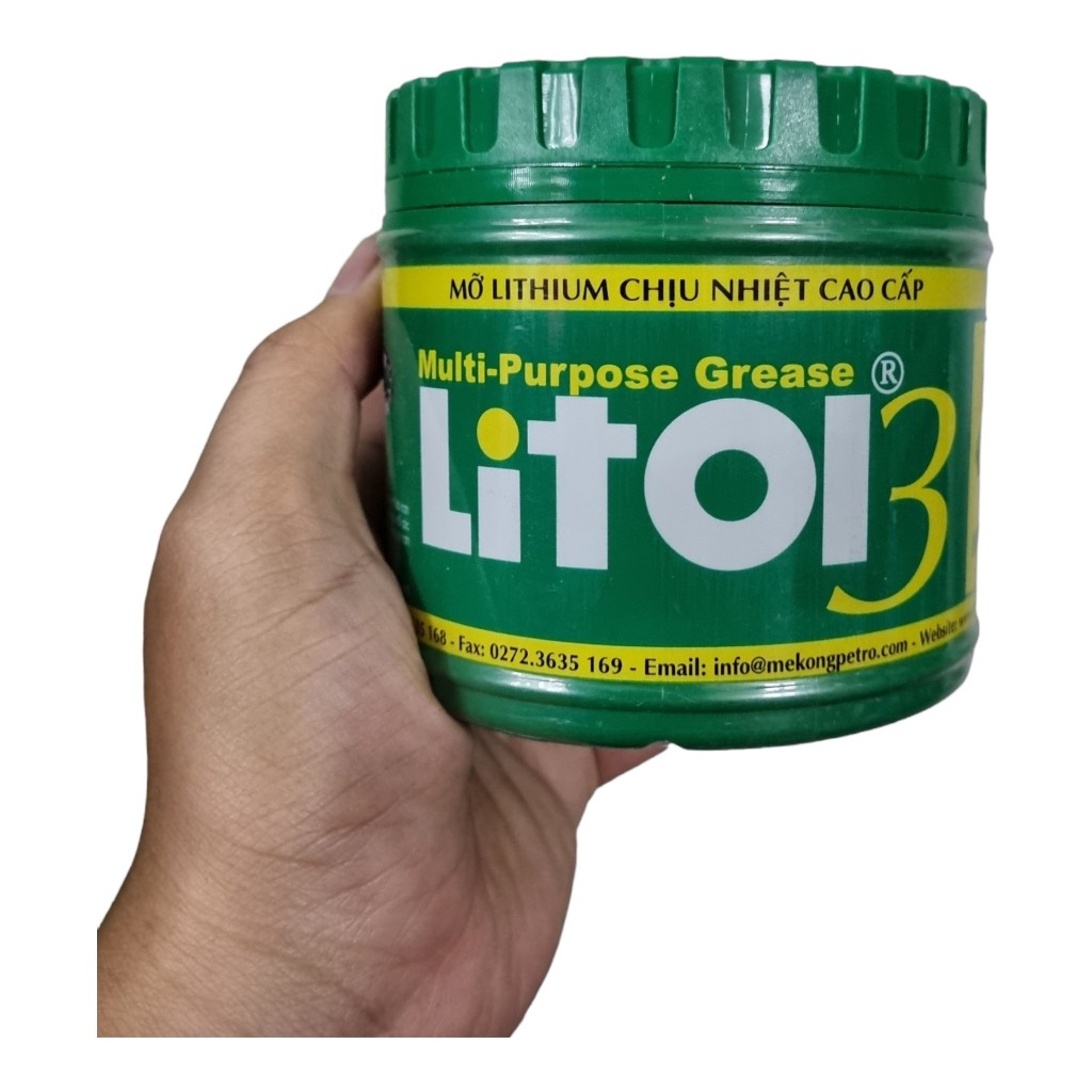 Mỡ Bò LITOL 3 400G -  bôi trơn các loại bạc đạn, trục xoay, ổ trượt, các vòng bi, bạc đạn xe máy, phụ tùng thiết bị