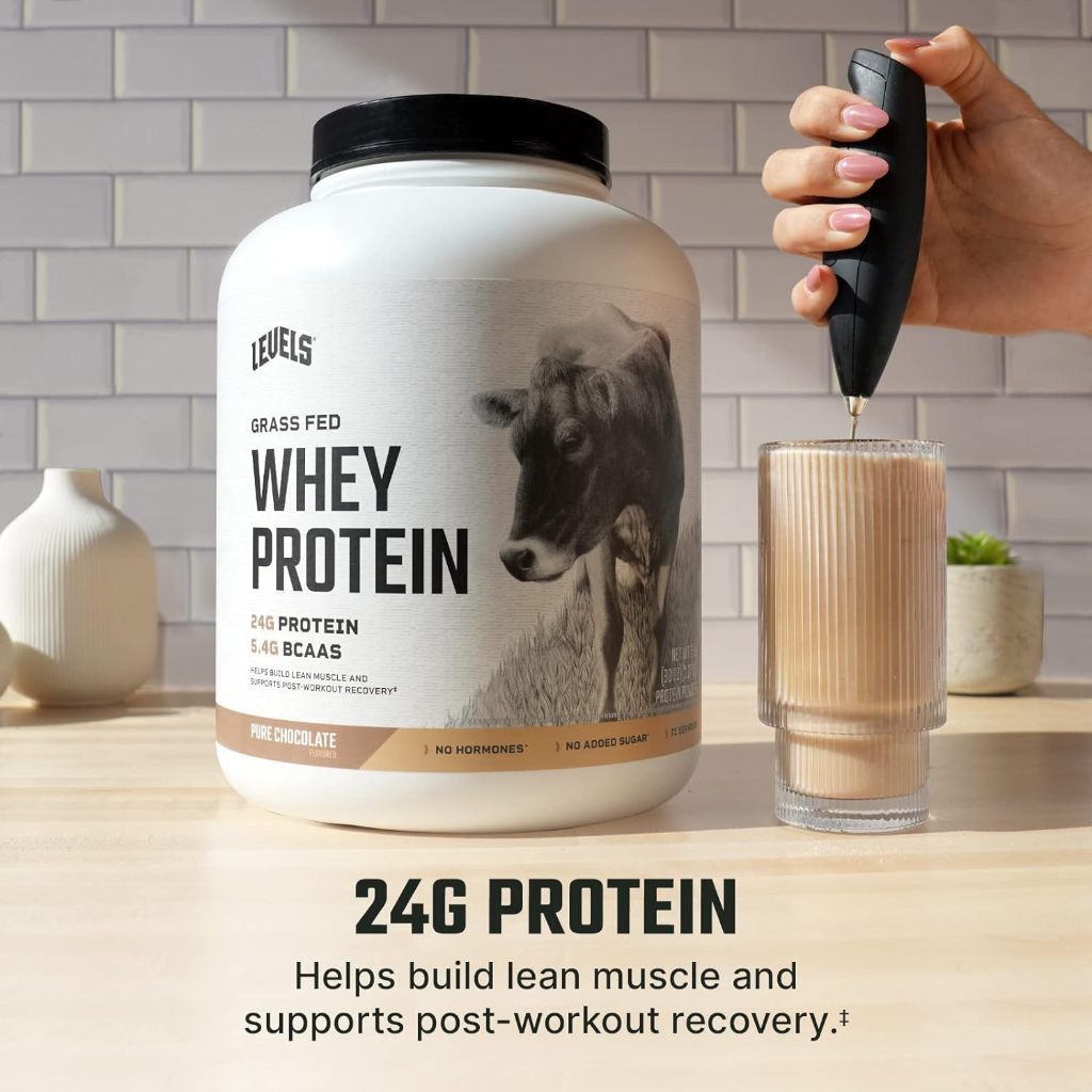 Bổ sung đạm 100% Grass-Fed Whey Protein LEVELS : 5lbs 71 lần dùng