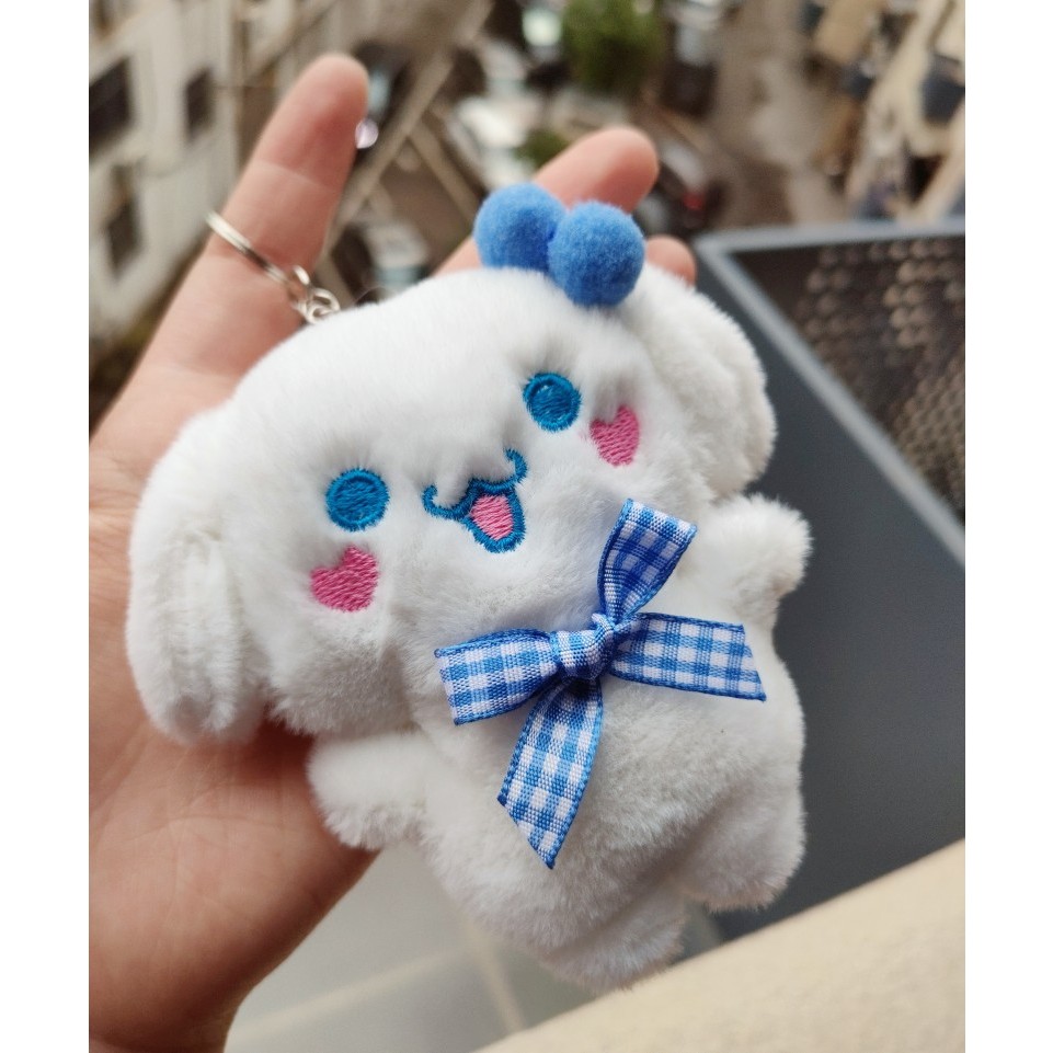 Móc khóa gấu bông thỏ Kuromi Cinnamon Melody Pudding xinh xắn đáng yêu