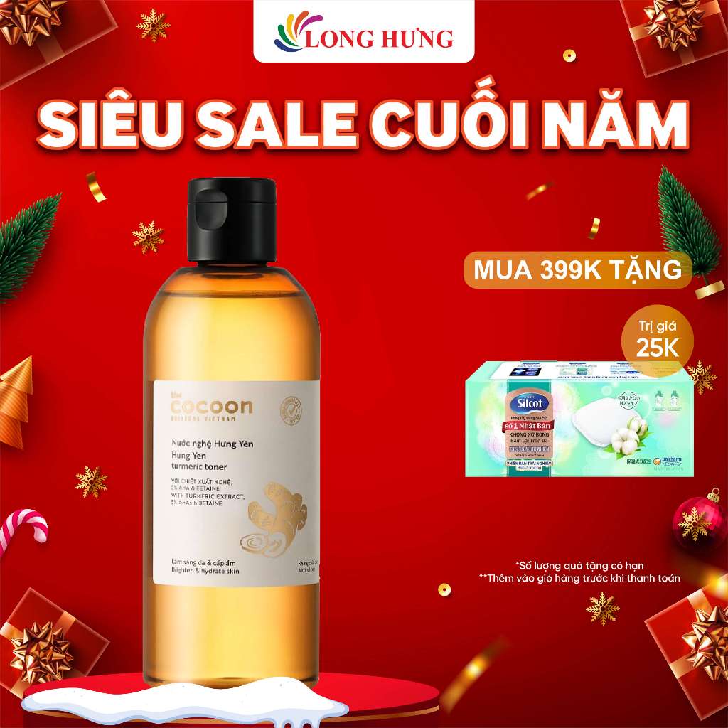 Nước nghệ Hưng Yên Cocoon làm sáng da và cấp ẩm