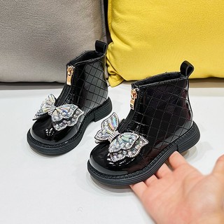 Bốt Lót Lông Cho Bé Gái 3 Tuổi -10 Tuổi, Boots Cánh Bướm Đá Lấp Lánh Siêu Xinh,Giày Bốt Cho Bé giaydeptreemkieusashop