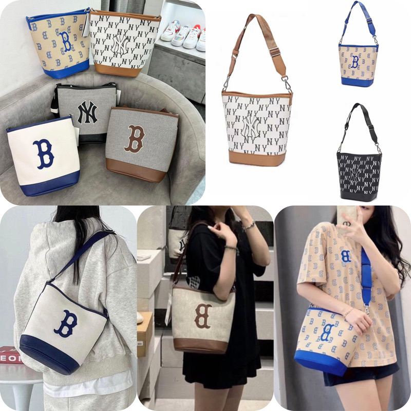 | VIDEO ẢNH THẬT | Túi đeo chéo ML. B Bucket cúc bấm túi xô ( hàng tqxk )