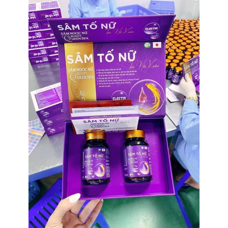 Viên Uống nội tiết trắng da mờ nám Sâm Ngọc Nữ BEAUTY QUEEN SPA  Giúp tăng cường nội tiết tố nữ  chăm sóc làn da pháiđẹp