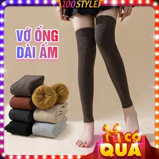 Tất Vớ Ống Dài Ngang Đùi Dày Dặn Giữ Ấm Thon Chân