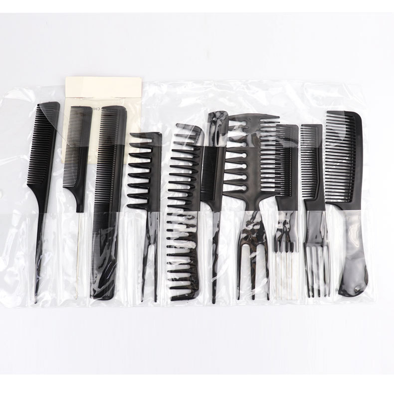 Bộ lược 10 món Lược thẳng Bluezoo - chia ngôi tóc - chải pomade