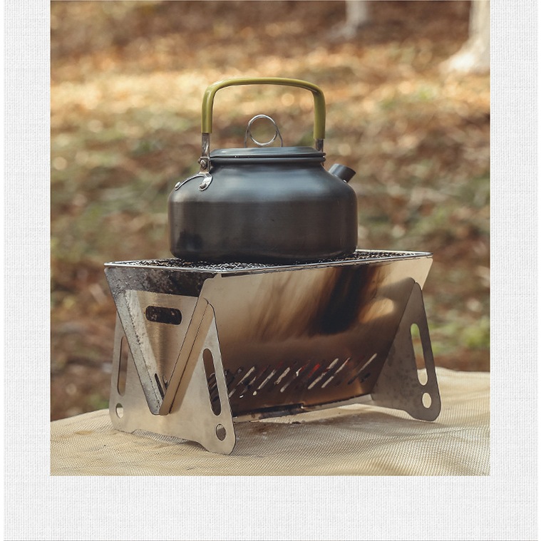 Bếp nướng Than mini gấp Bếp Nướng Bbq mini Solo Camping