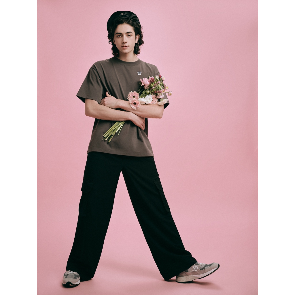 DVRK - Áo Thun Oversize In Logo Secret Jardin Màu Xám- DVRK-23W