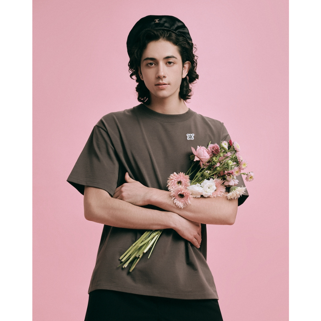 DVRK - Áo Thun Oversize In Logo Secret Jardin Màu Xám- DVRK-23W