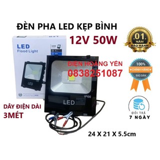 Đèn pha led kẹp bình 50w 12v để ngoài trời