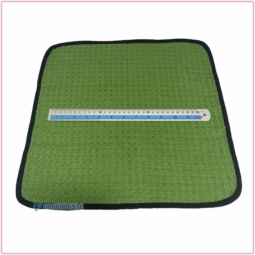 Khăn lau kính xe ô tô không xổ lông vải waffle microfiber 40x40cm