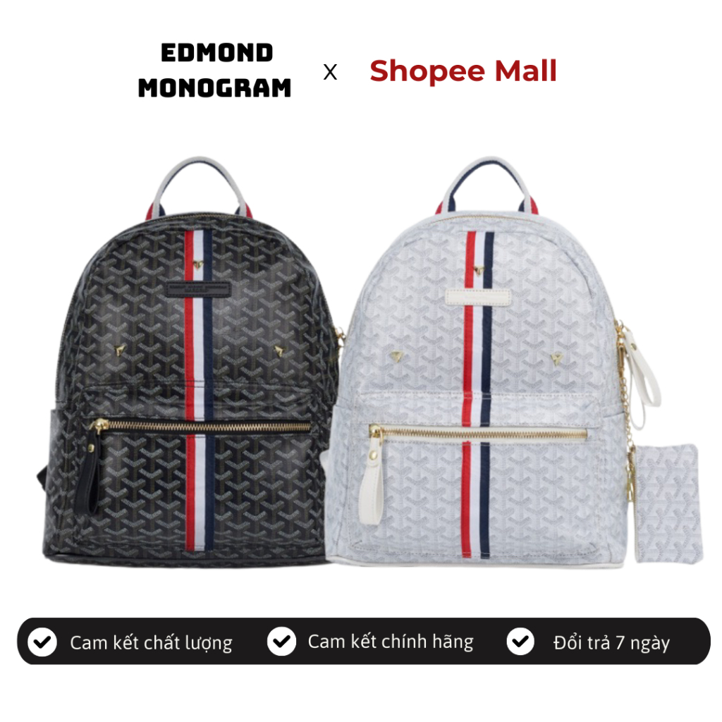 Balo Edmond Masion Monogram Bản Mới Đầy Đủ Phụ Kiện Tặng Kèm Túi Giữ Form