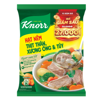 Hạt Nêm Knorr Thịt Thăn, Xương Ống & Tủy 400g (Hàng Tết)