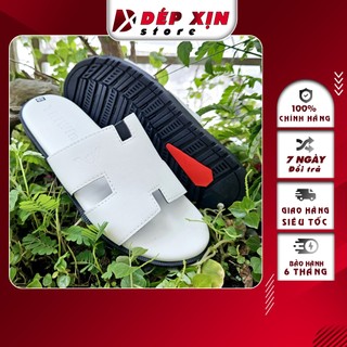 Dép da quai ngang cao cấp , dép lê chữ h siêu bền chống trơn