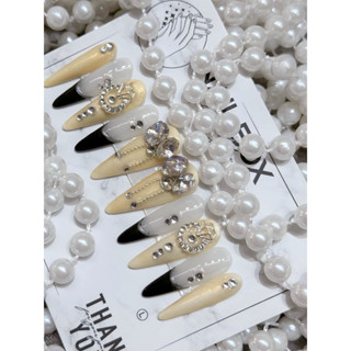 [HÀNG THIẾT KẾ] Móng Tay Giả Đính Đá HOTTREND nail giả thiết kế