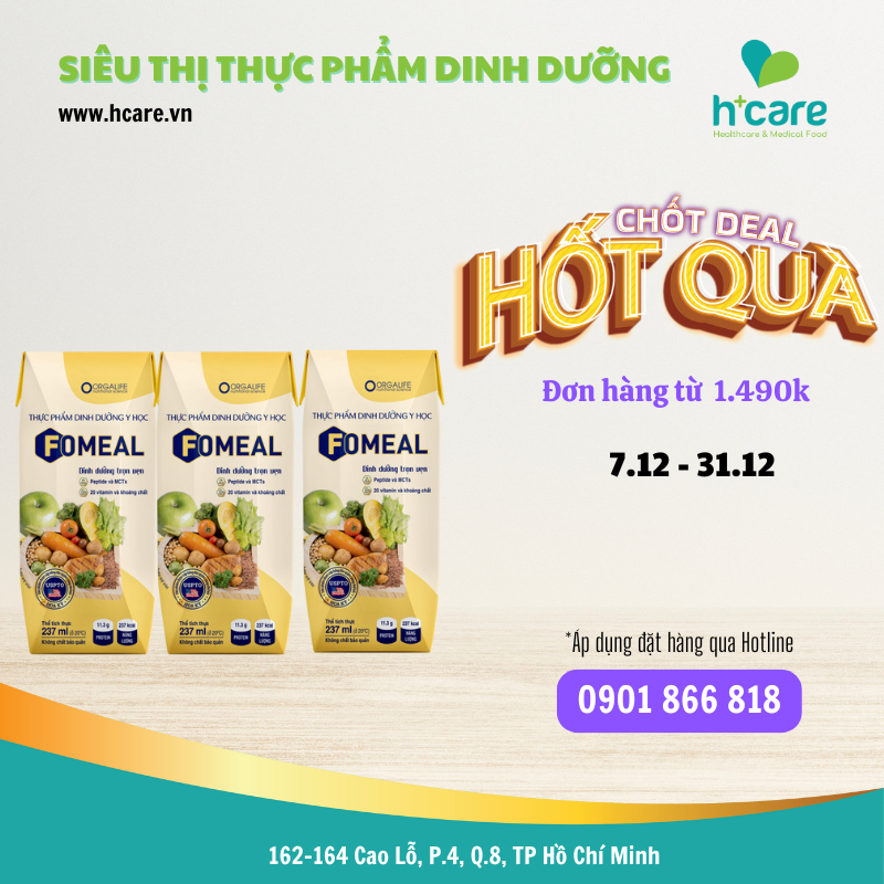 TPBS Orgalife Fomeal 237ml - dinh dưỡng chuyên biệt cho người bệnh ăn qua ống thông