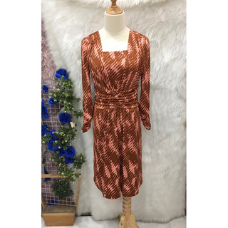 Đầm Cổ Vuông V Đắp Tẩng 2 hand Nhật hiệu LE JOUR- Size S