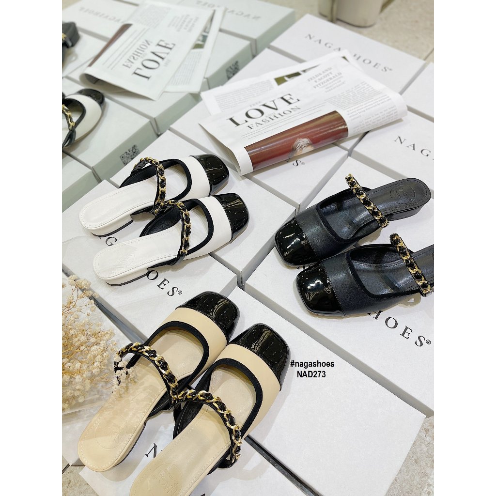 DÉP SỤC NAGASHOES MŨI BÓNG PHỐI XÍCH 1P NAD273