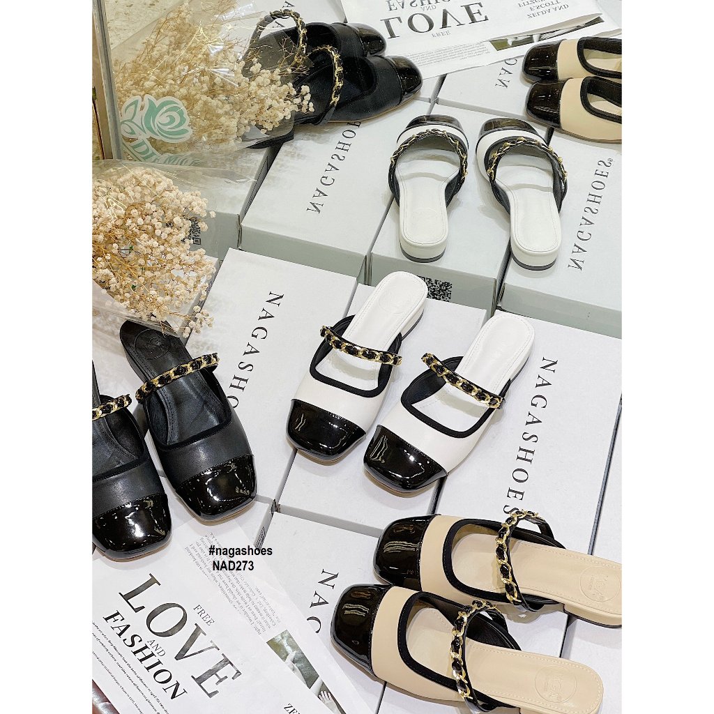 DÉP SỤC NAGASHOES MŨI BÓNG PHỐI XÍCH 1P NAD273