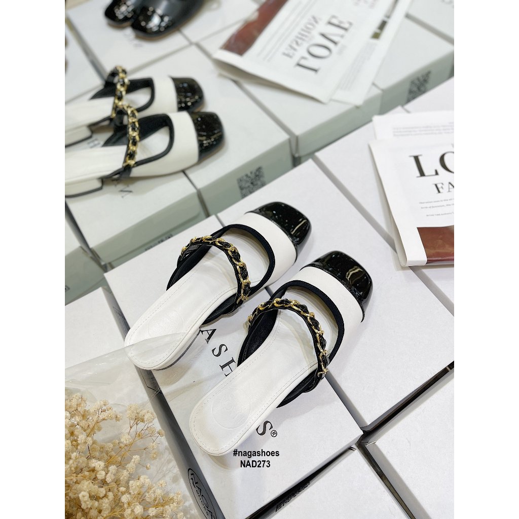 DÉP SỤC NAGASHOES MŨI BÓNG PHỐI XÍCH 1P NAD273