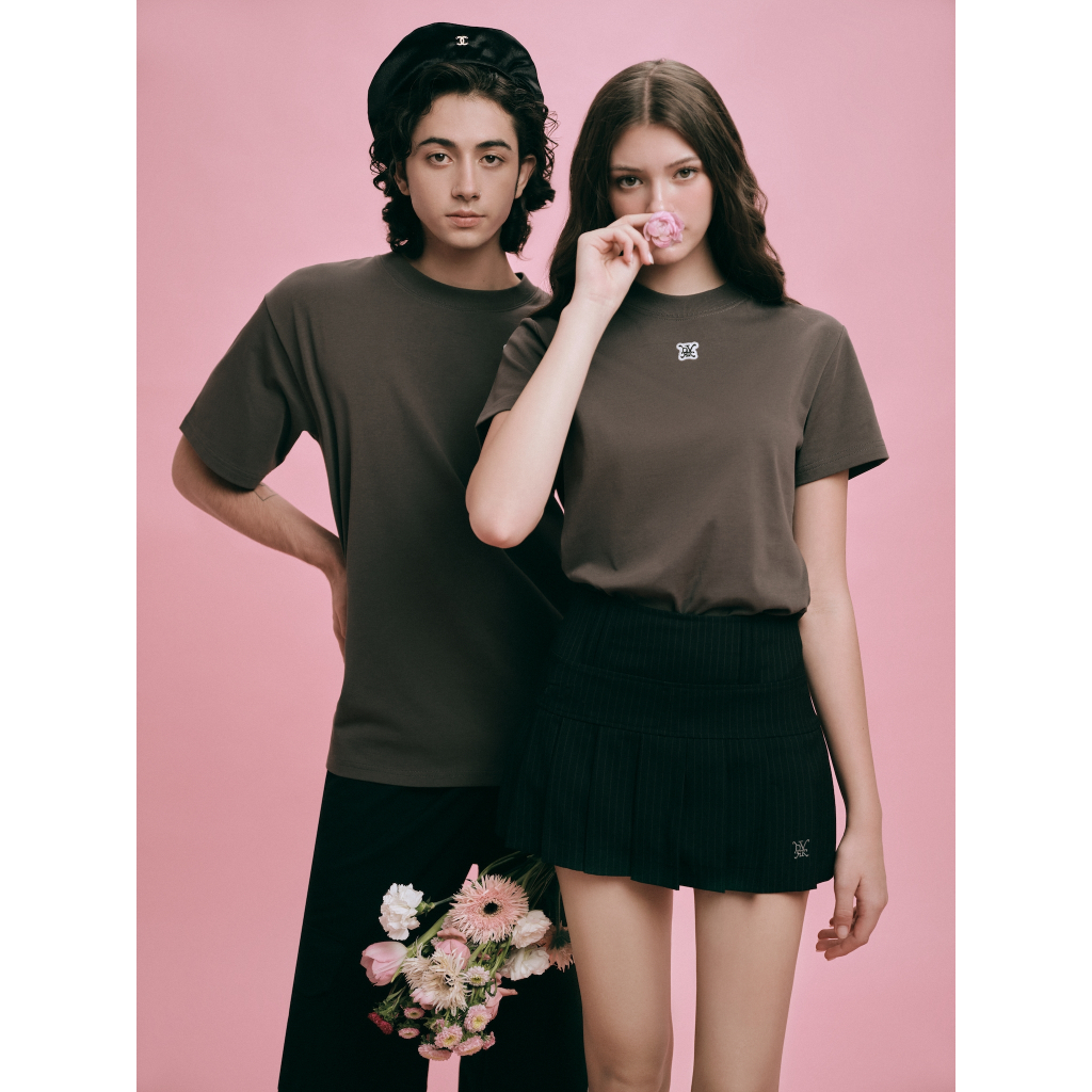 DVRK - Áo Thun Oversize In Logo Secret Jardin Màu Xám- DVRK-23W